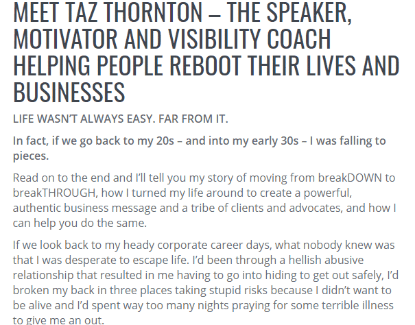 Taz Thornton women in marketing