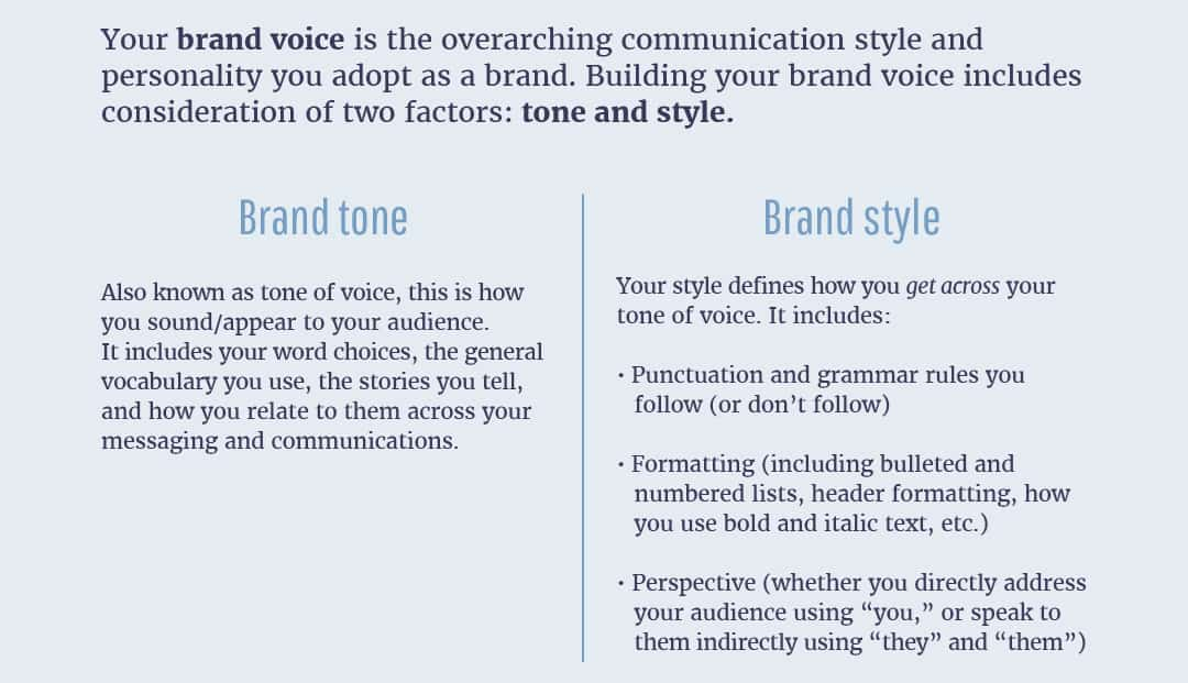 brand tone vs brand style