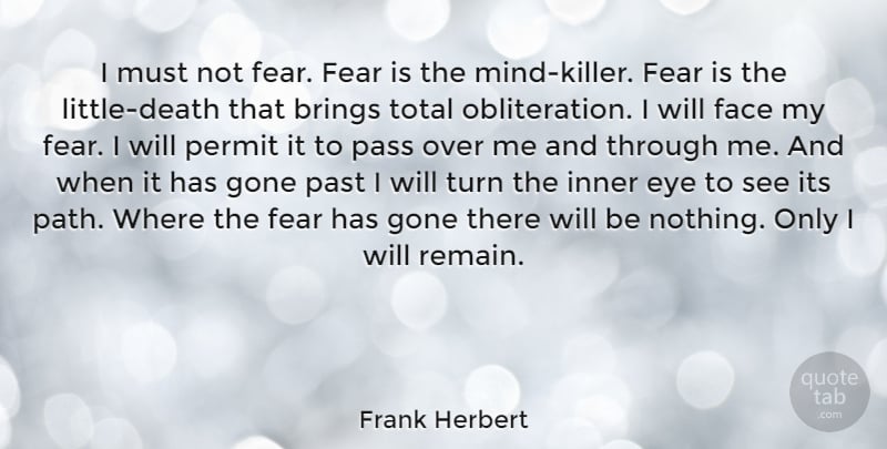 fear is the mind killer frank herbert quote