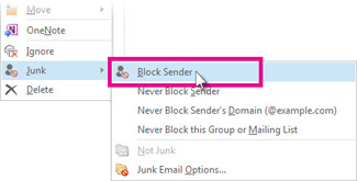 how to block an email